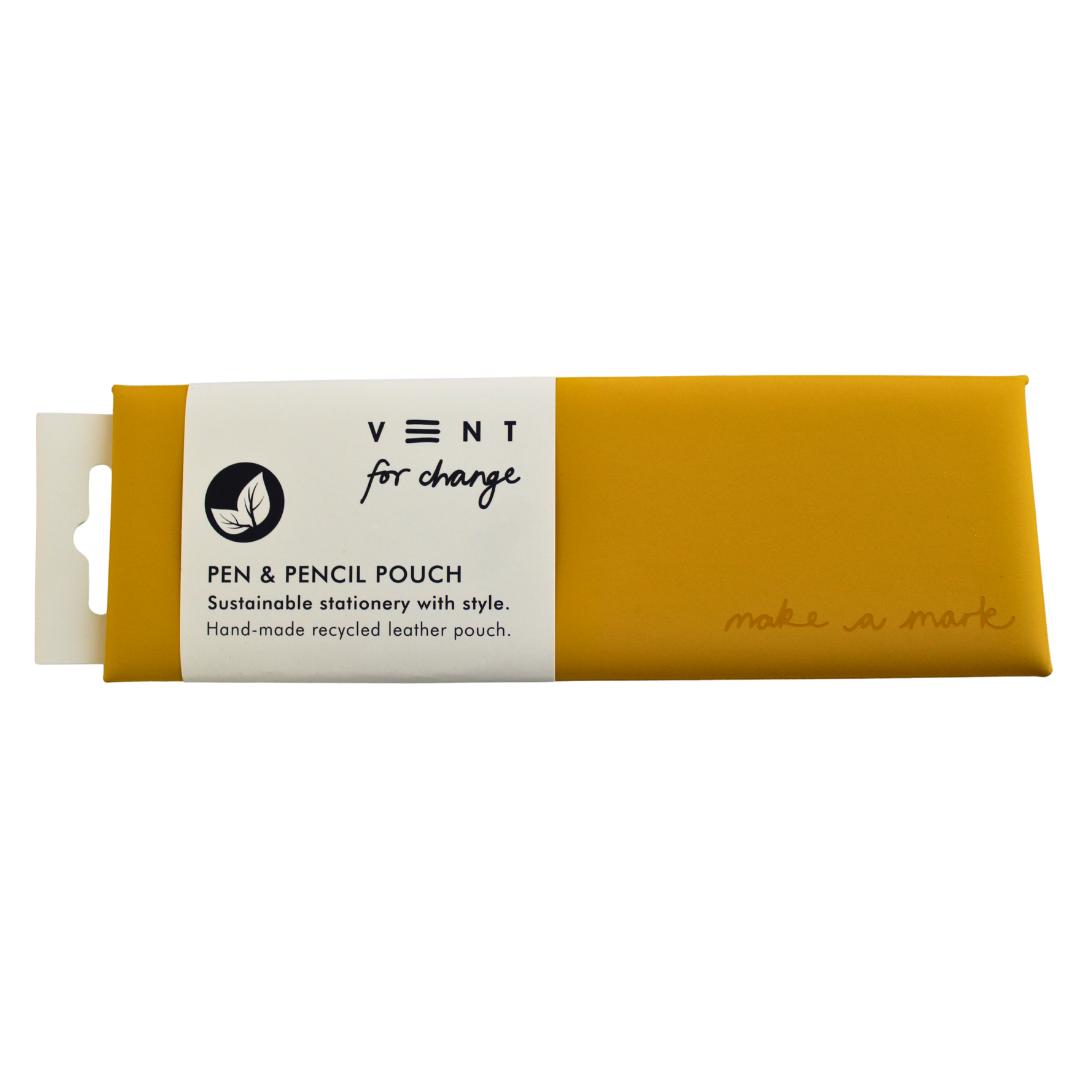 Recycled Leather Pen & Pencil Pouch