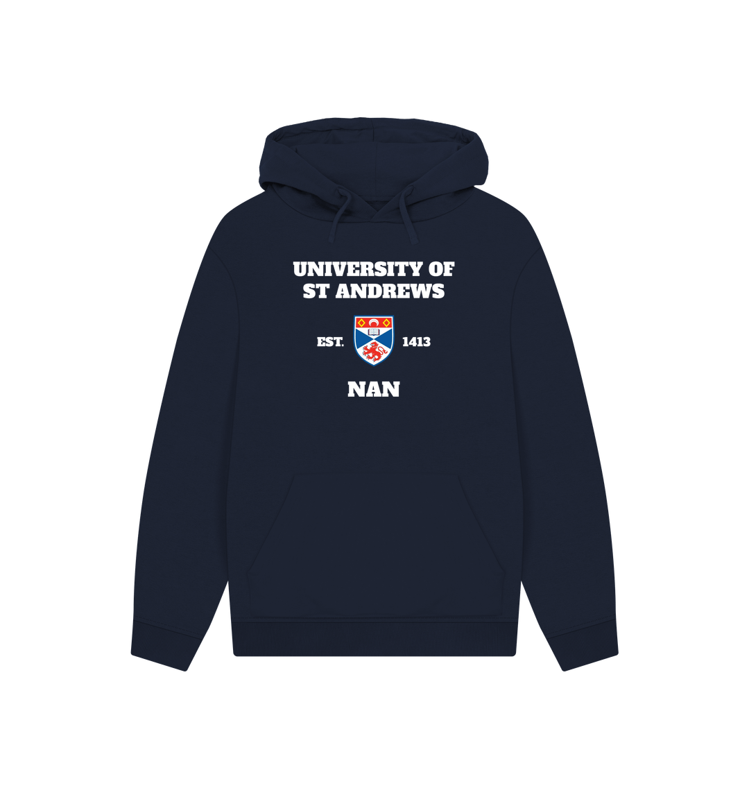Navy Printed Hoody