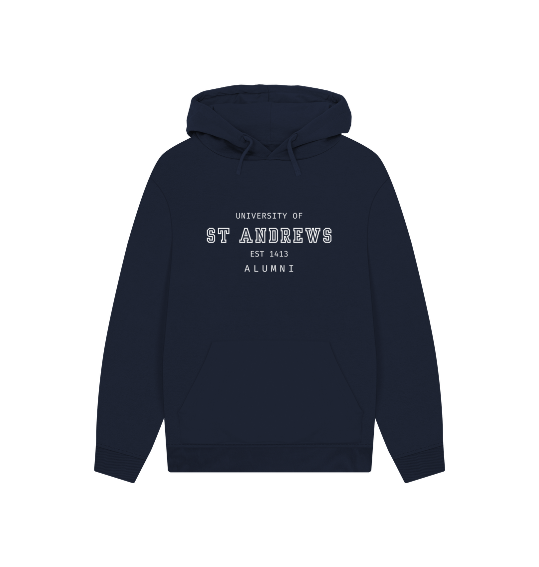 Navy Printed Hoody