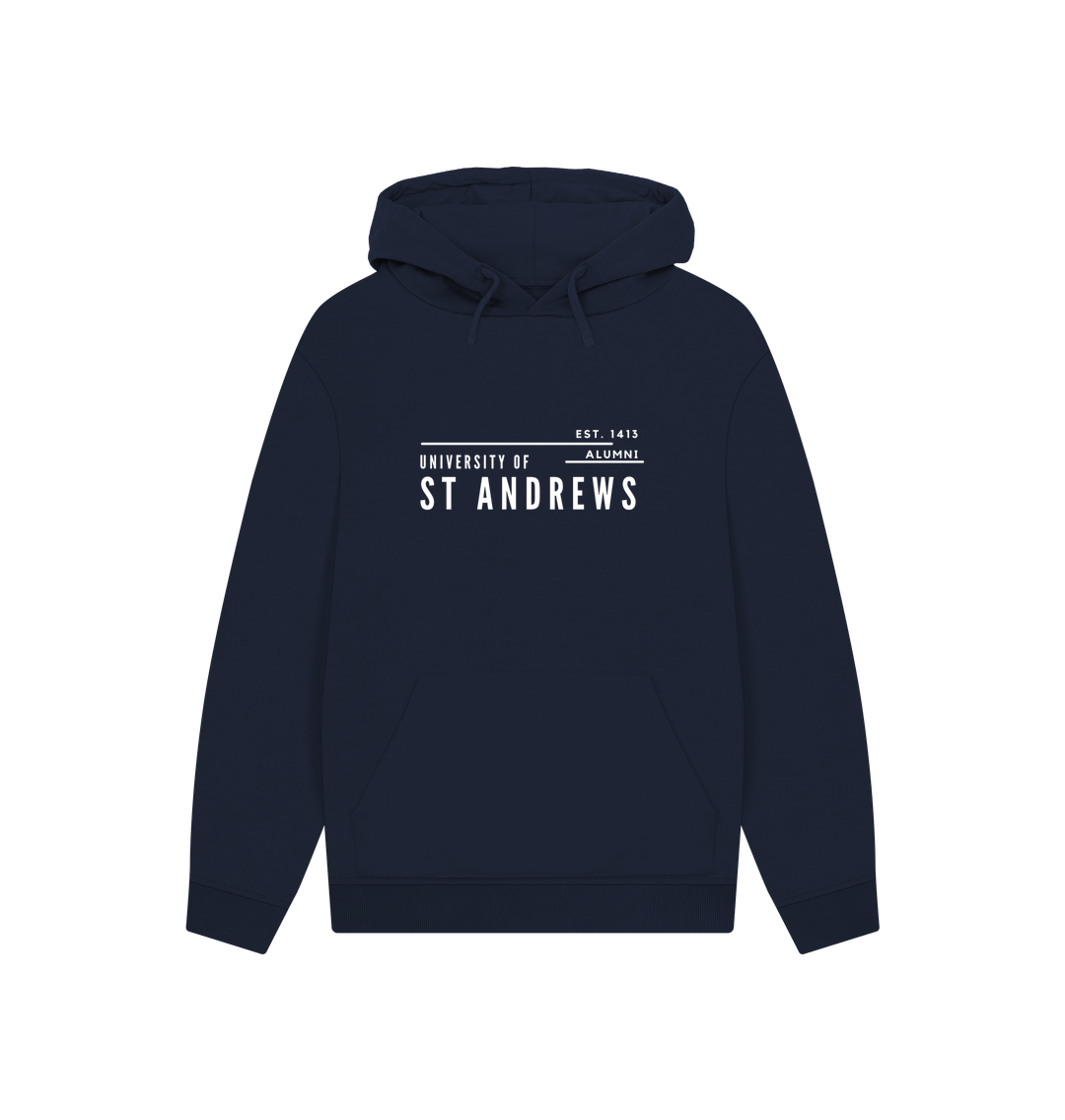 Navy Printed Hoody
