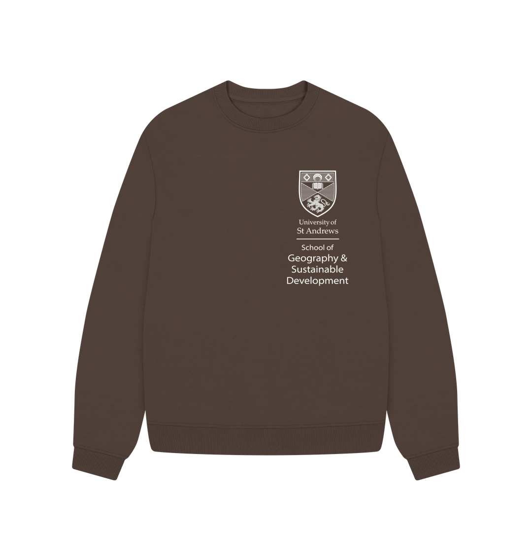 Chocolate School of Geography & Sustainable Development Oversized Ladies Sweater