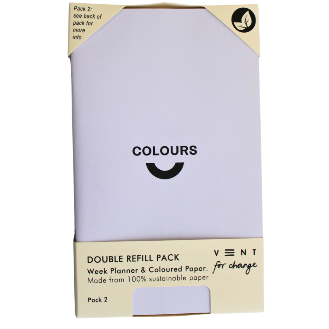 Double Refill Pack - Weekly Planner & Coloured Paper