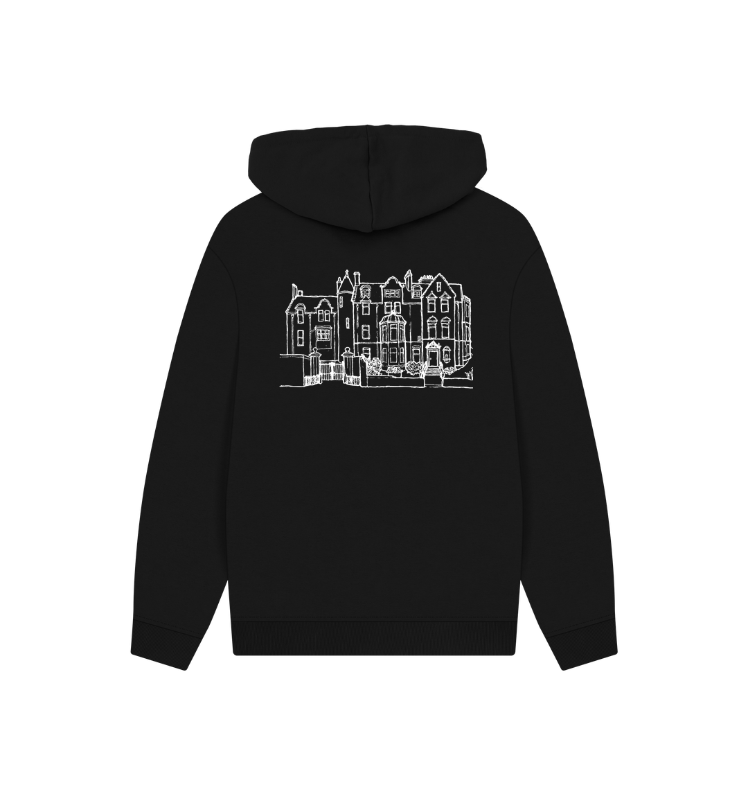 Black Printed Hoody