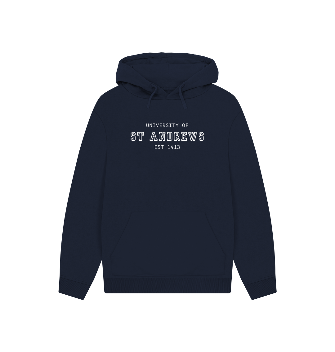 Navy Printed Hoody