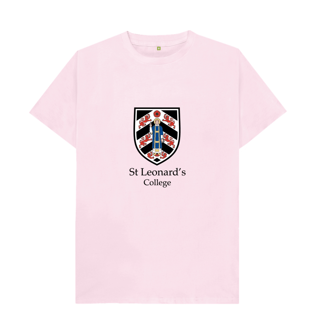 Pink St Leonard's College Large Crest T-shirt