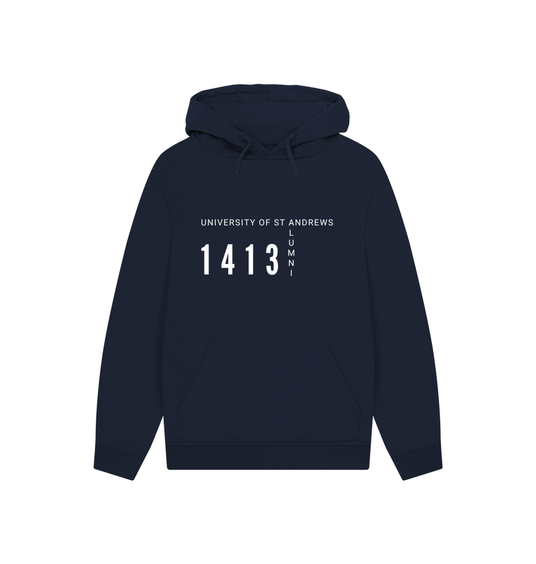 Navy Printed Hoody