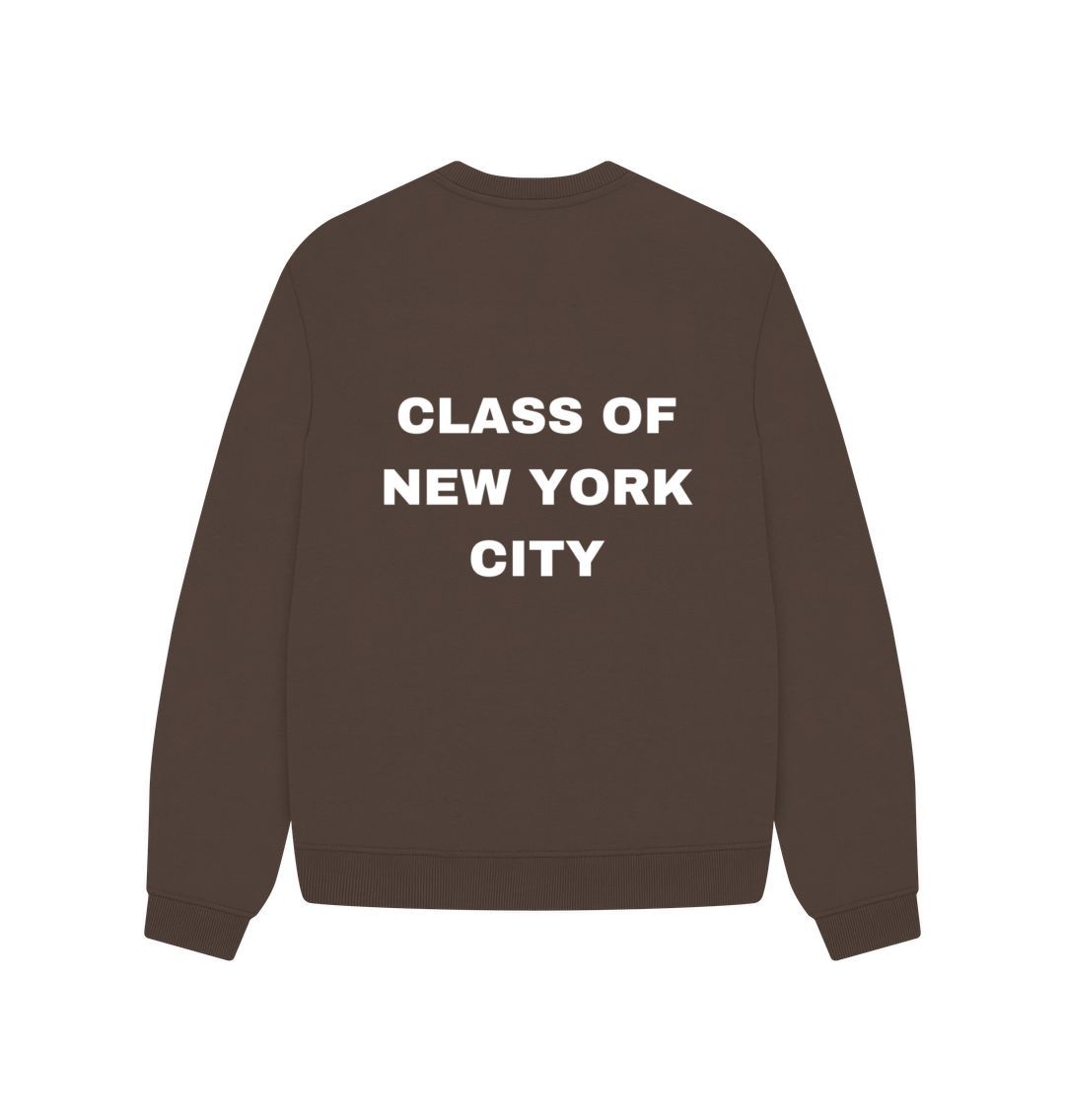 Chocolate Alumni - Class of New York City Ladies Oversized Sweater