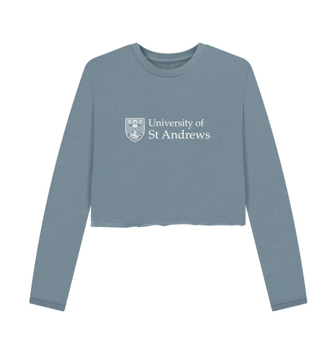 Stone Blue Printed Boxy Jumpers Front