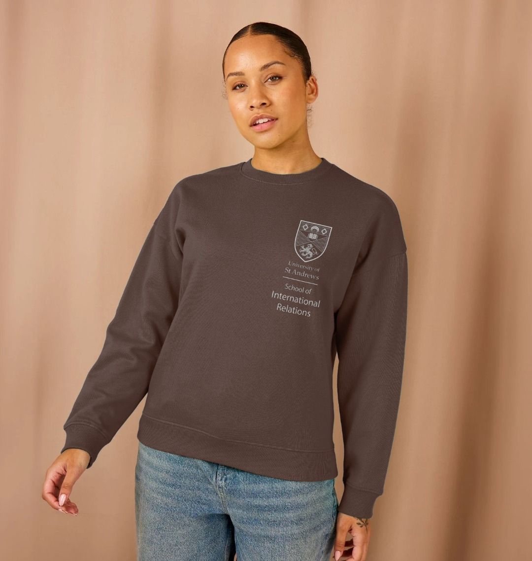 Chocolate School of International Relations Oversized Ladies Sweater