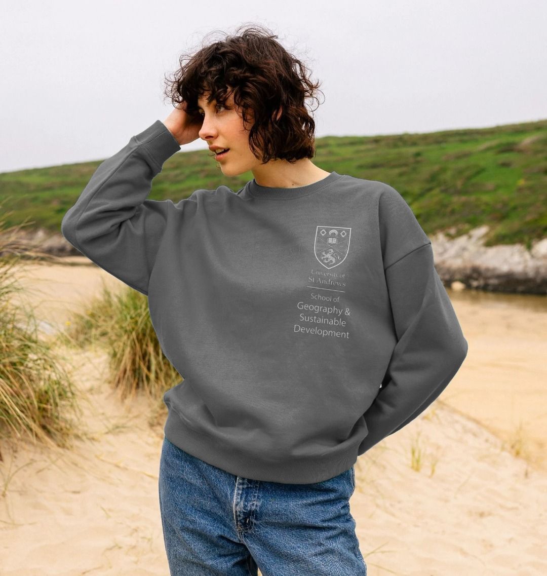 Slate Grey School of Geography & Sustainable Development Oversized Ladies Sweater