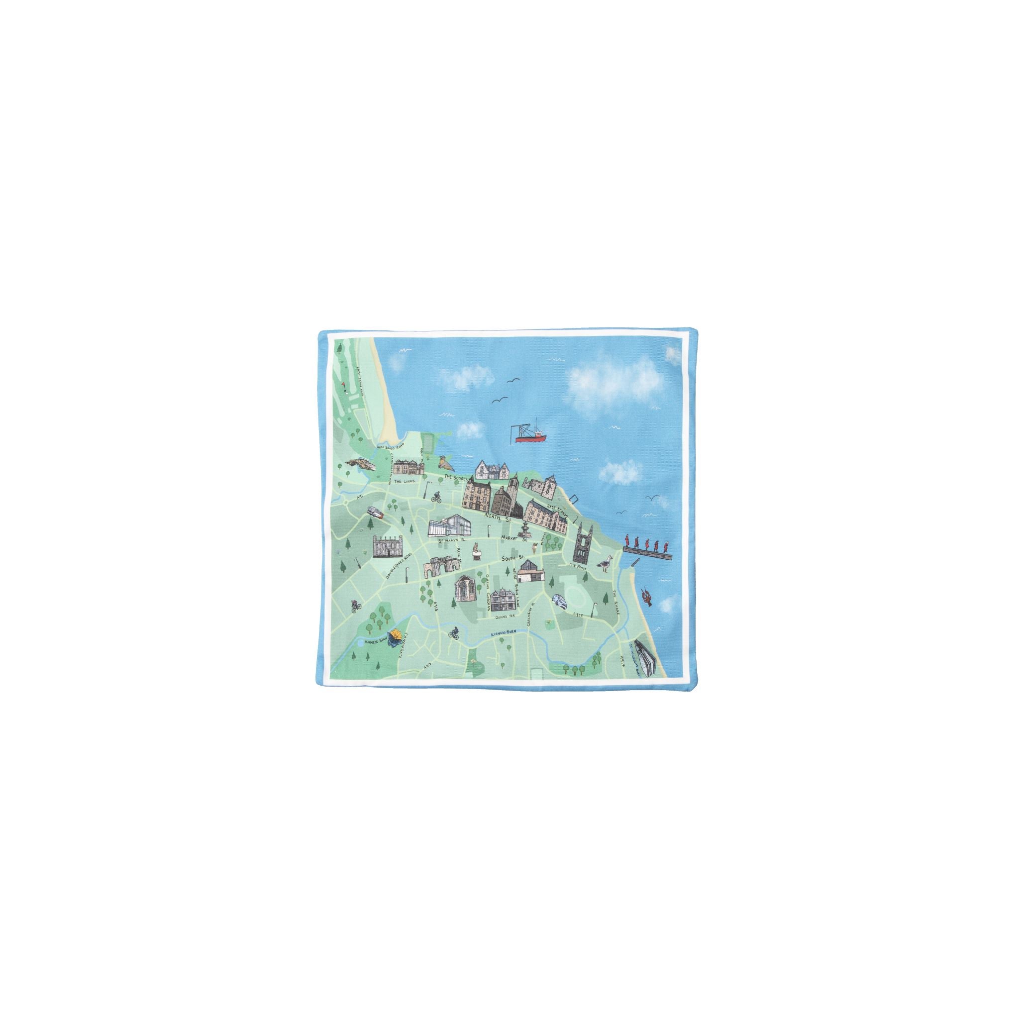 St Andrews Map Cushion Cover