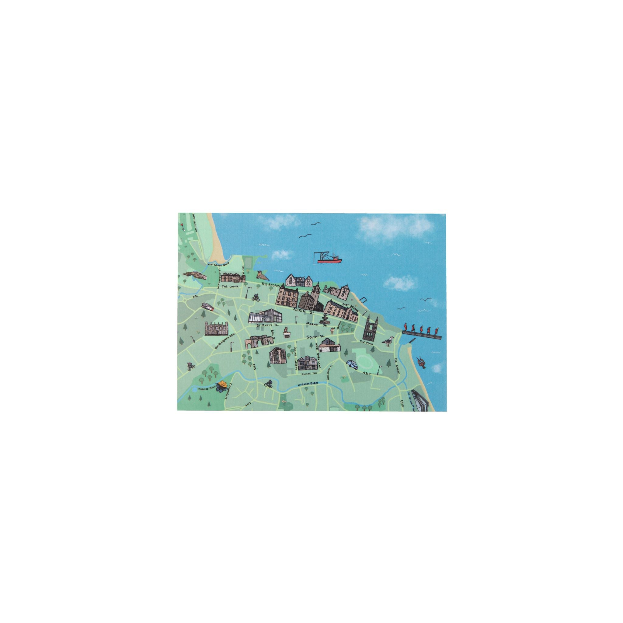 St Andrews Map Card