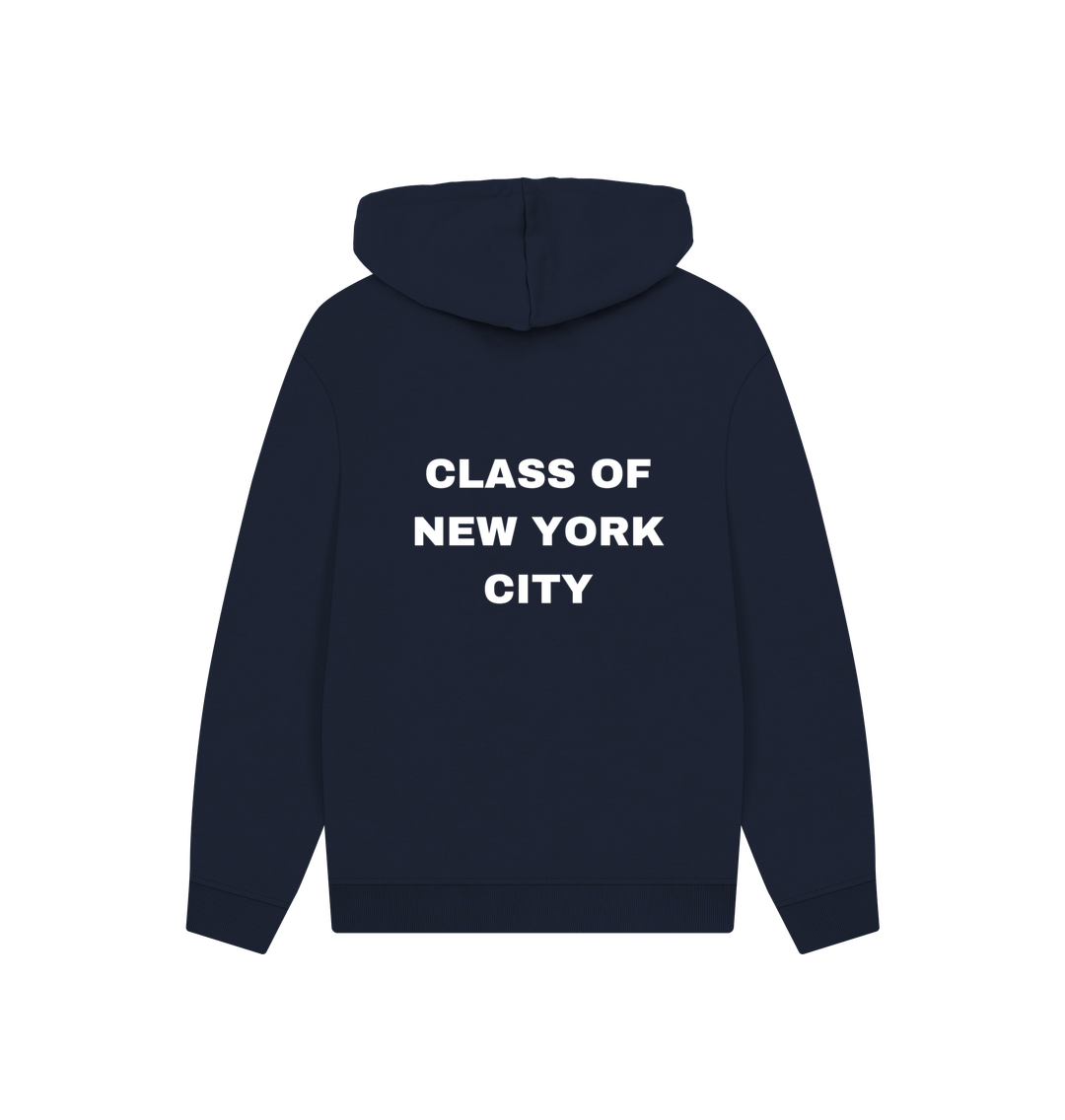 Navy Printed Hoody