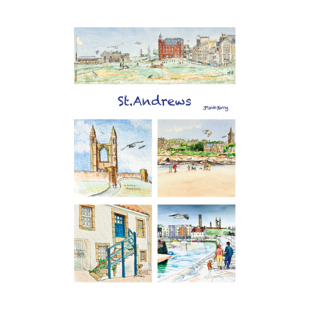 Yolande Kenny St Andrews Tea Towel