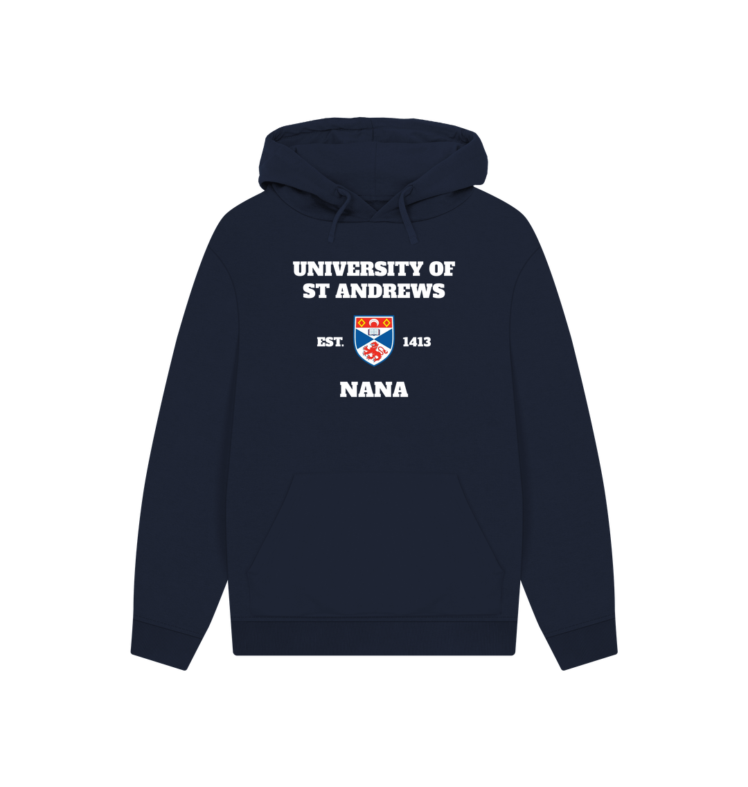 Navy Printed Hoody