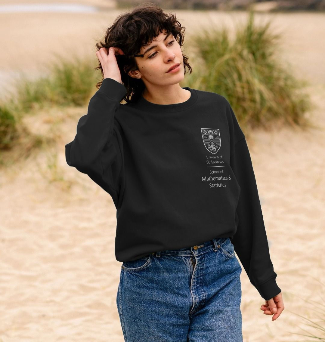 Black School of Mathematics & Statistics Oversized Ladies Sweater