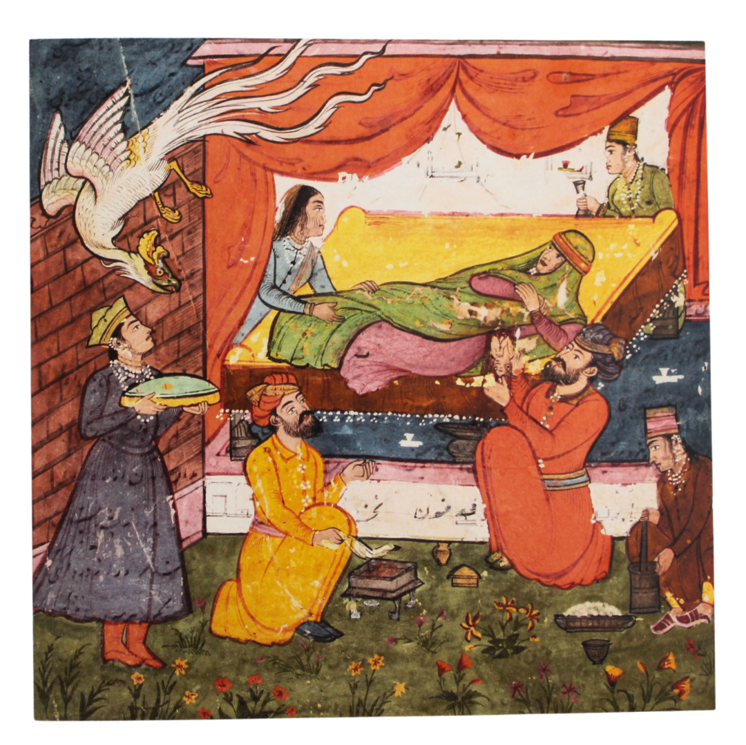 Rudabeh Gives Birth to Rostam - Greetings Card