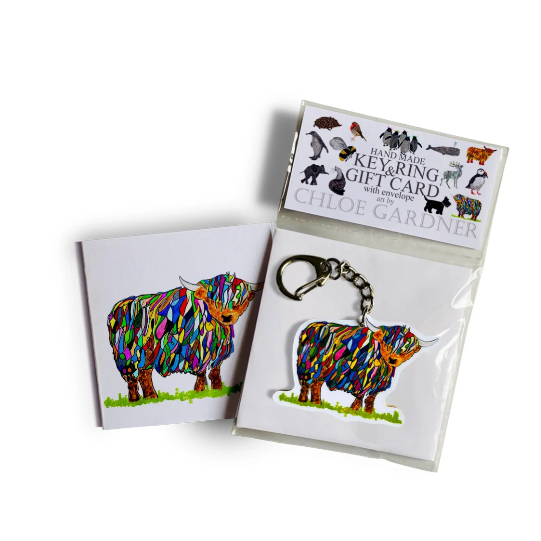 Highland Cow Keyring