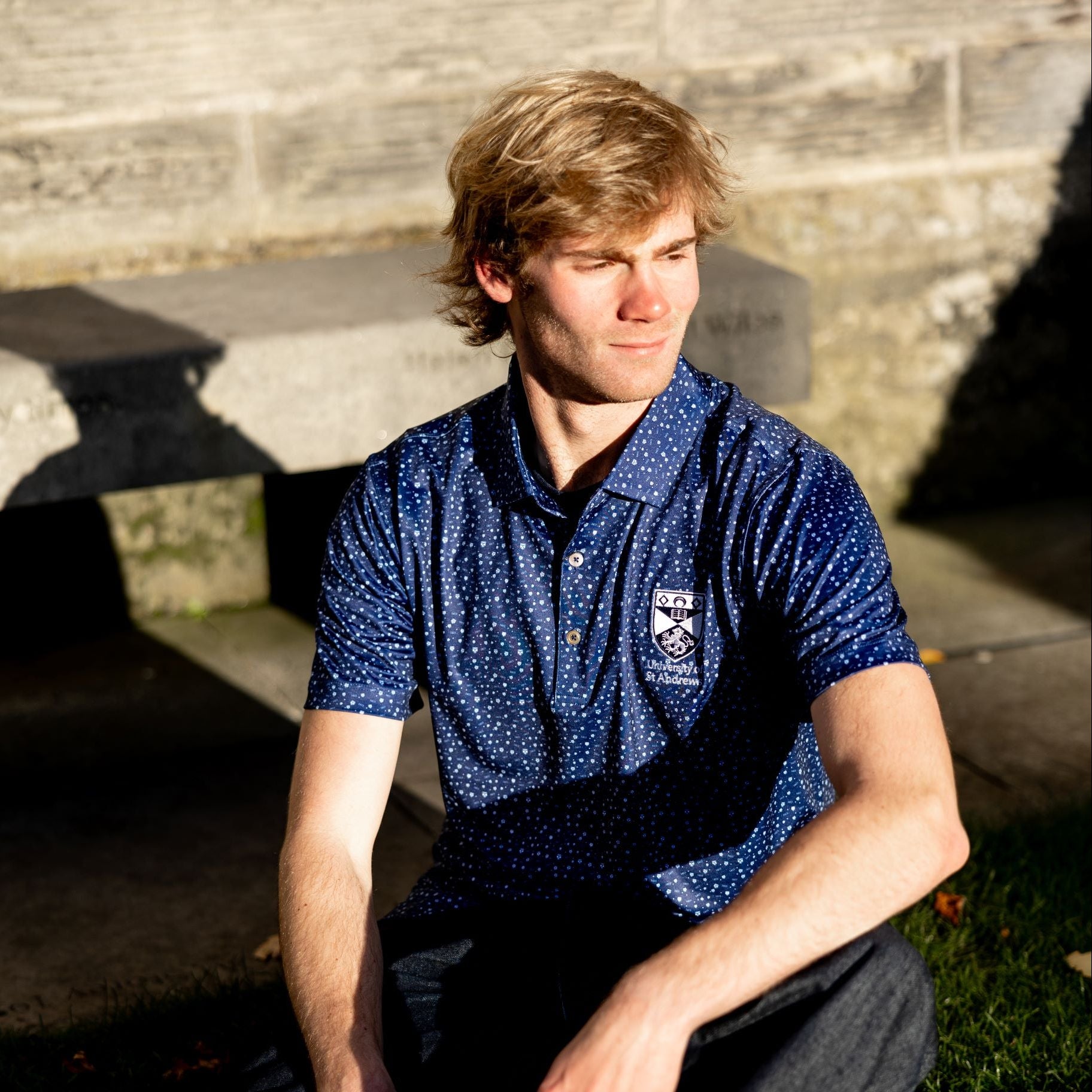 Multi crest polo shirt