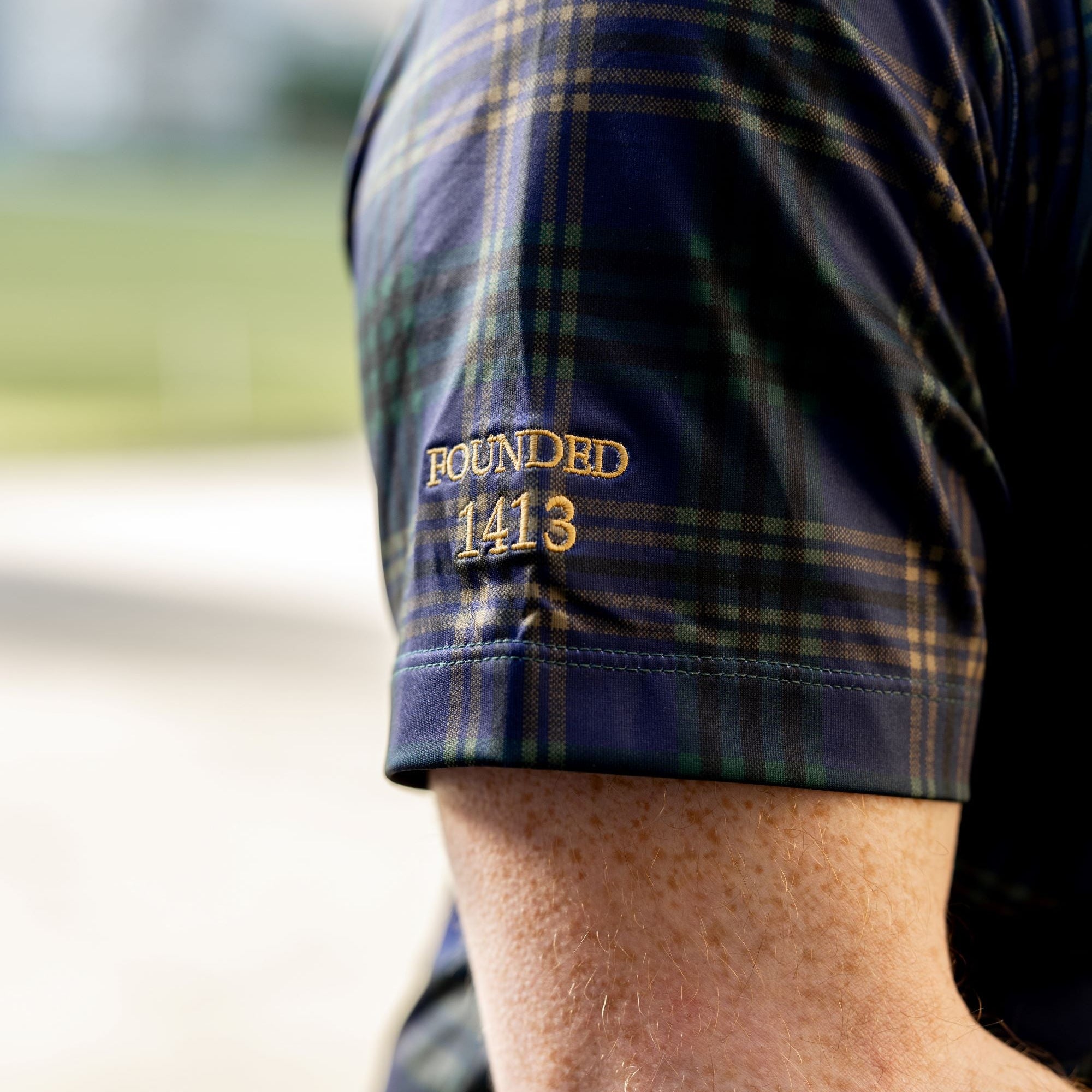 Tartan polo shirt