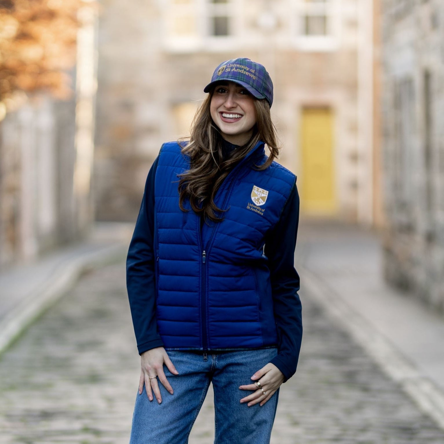 Ladies Tartan Lined Gilet