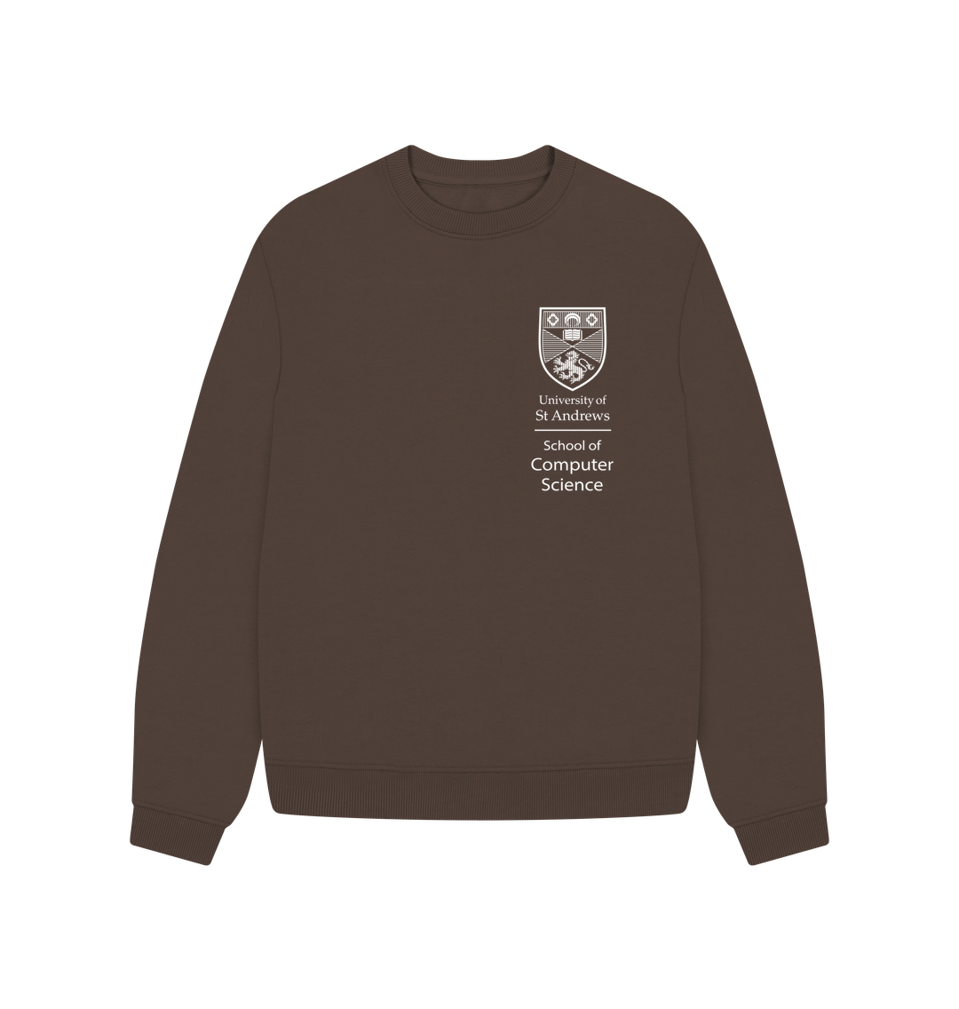 Chocolate School of Computer Science Oversized Ladies Sweater