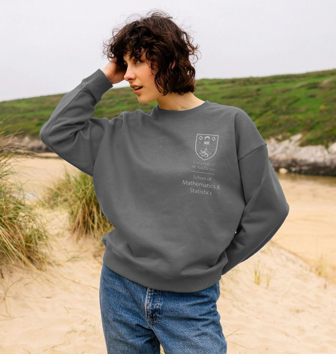 Slate Grey School of Mathematics & Statistics Oversized Ladies Sweater